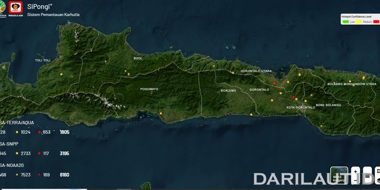 Lebih Dari 20 Lokasi Kebakaran Hutan dan Lahan di Gorontalo